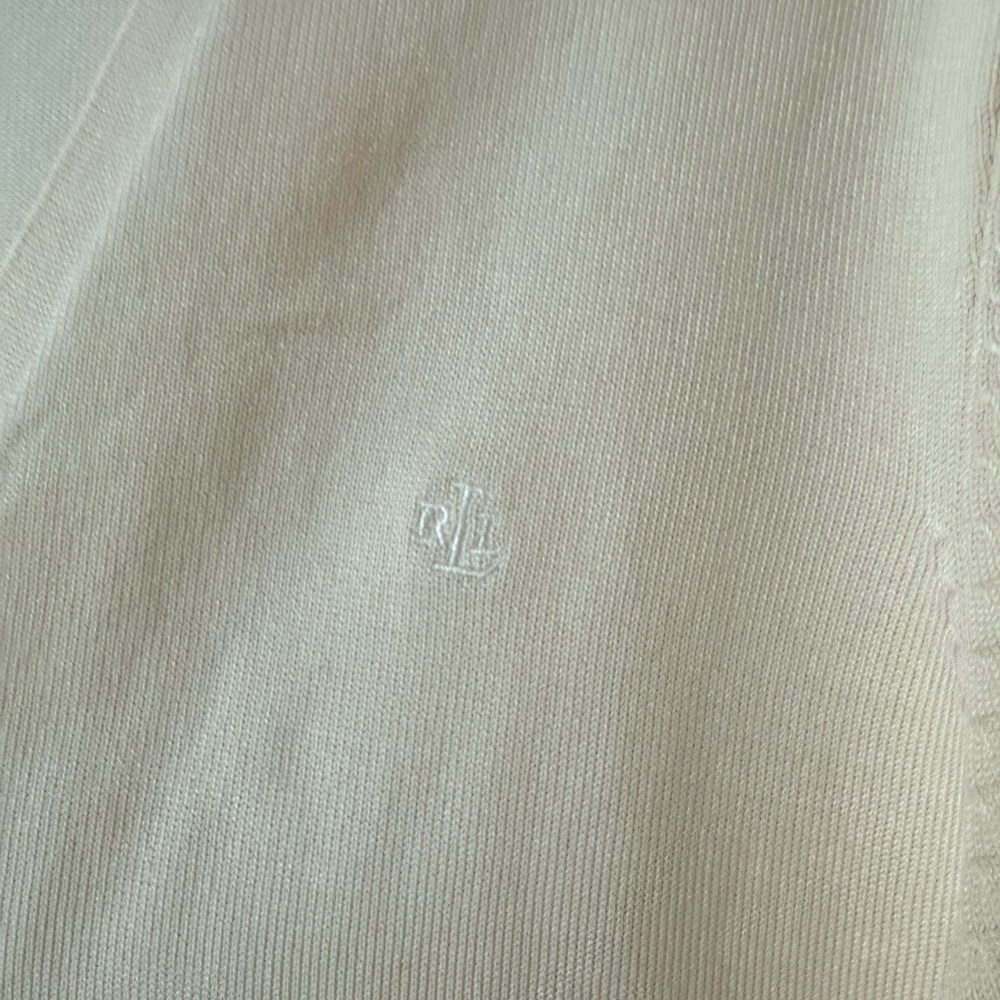 Ralph Lauren medium Cream Cardigan Sweater - Picture 4 of 5